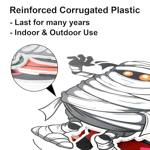 6 pc Halloween Yard Stakes Pumpkin Ghost Monster for Halloween Decoration