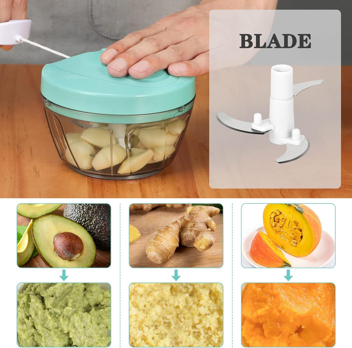 Manual Food Chopper Vegetable Cutter