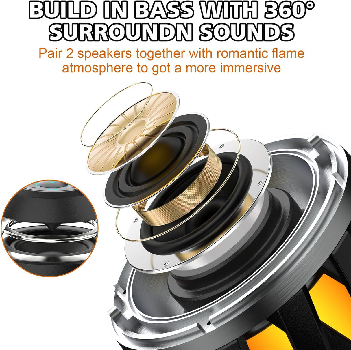 Outdoor Bluetooth Flame Speaker