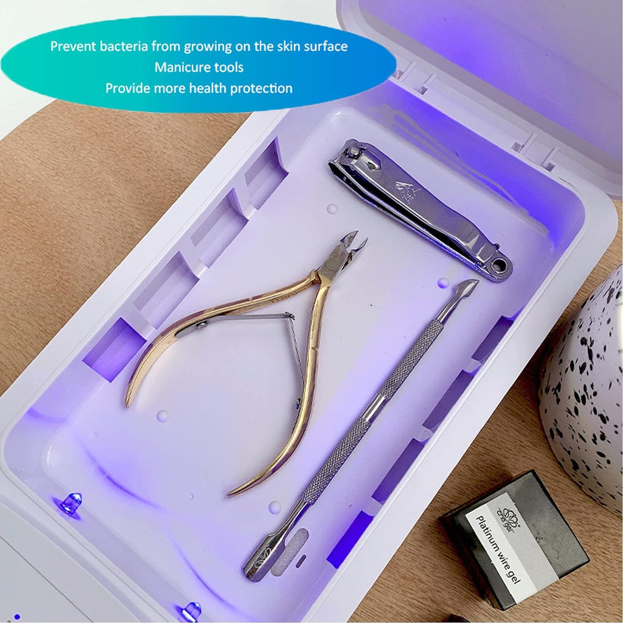 Nail Tool Sterilizer with Blue Light