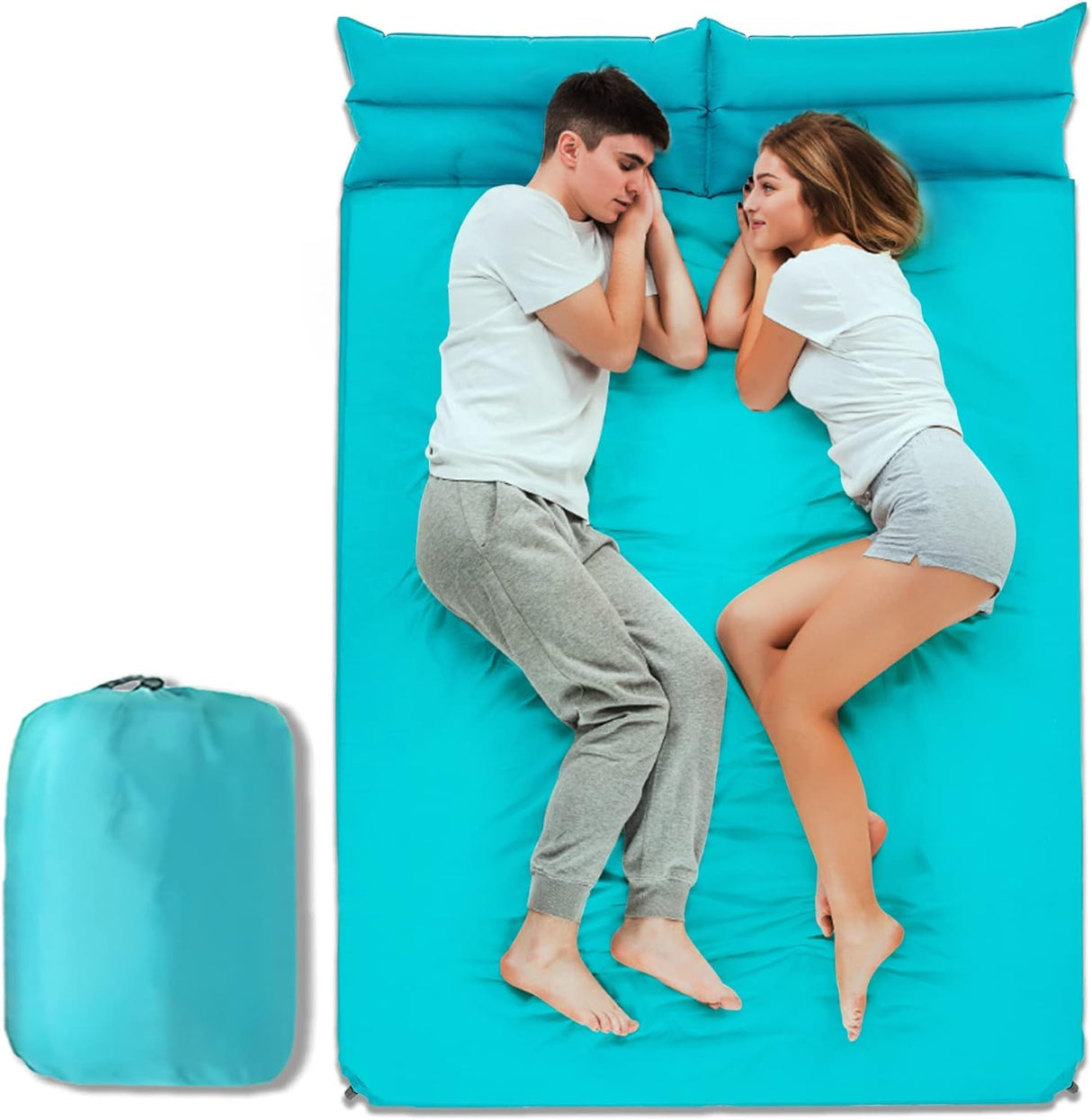 Yeran Mattress Sleeping Pad for Camping, Self Inflating, Waterproof Air Camping Mattress, 2 Pack, Blue