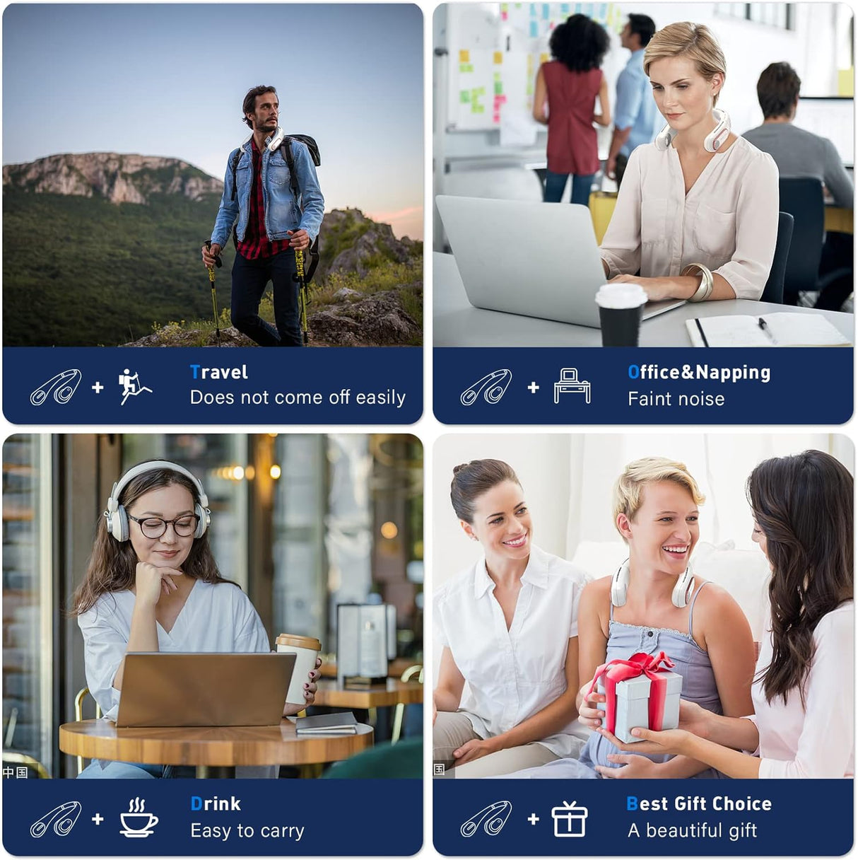 Bladeless Neck Fans, Wearable Personal Fan