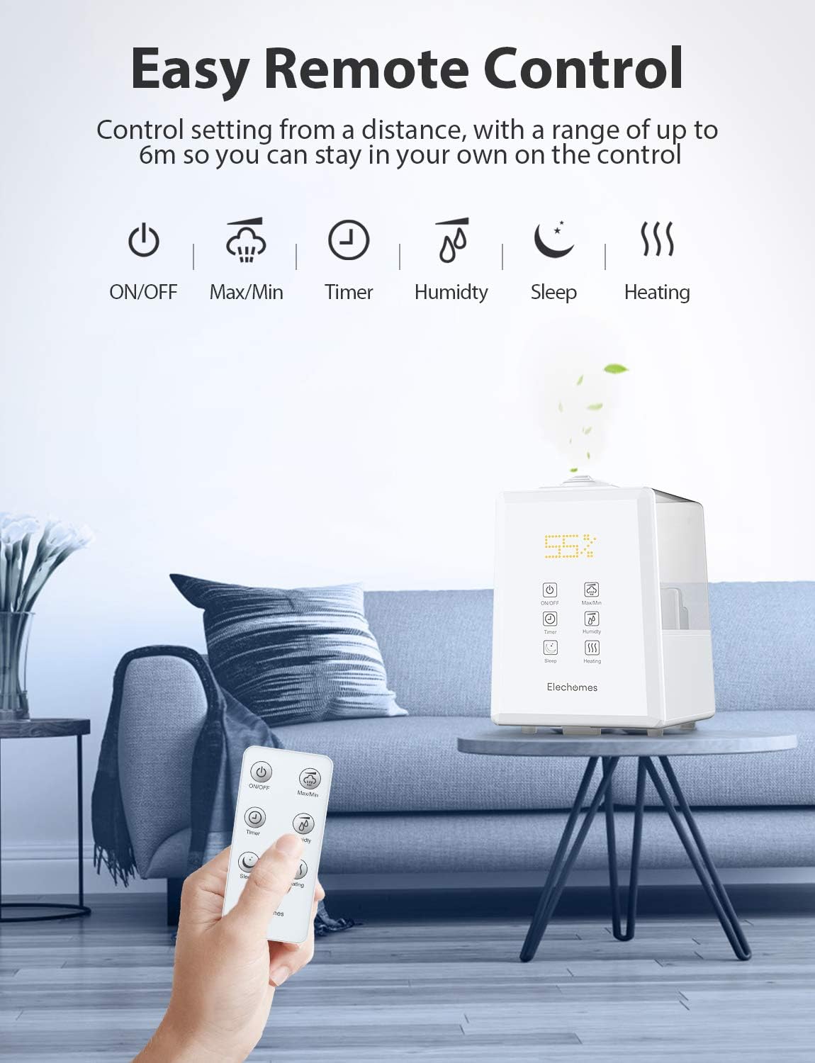 Elechomes Humidifiers for Bedroom UC5501