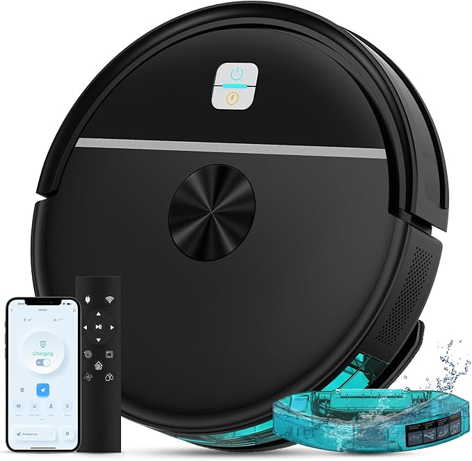 2 in 1 Ecohome Robot Vacuum and Mop Combo 3500Pa Powerful Suction with WiFi and Remote