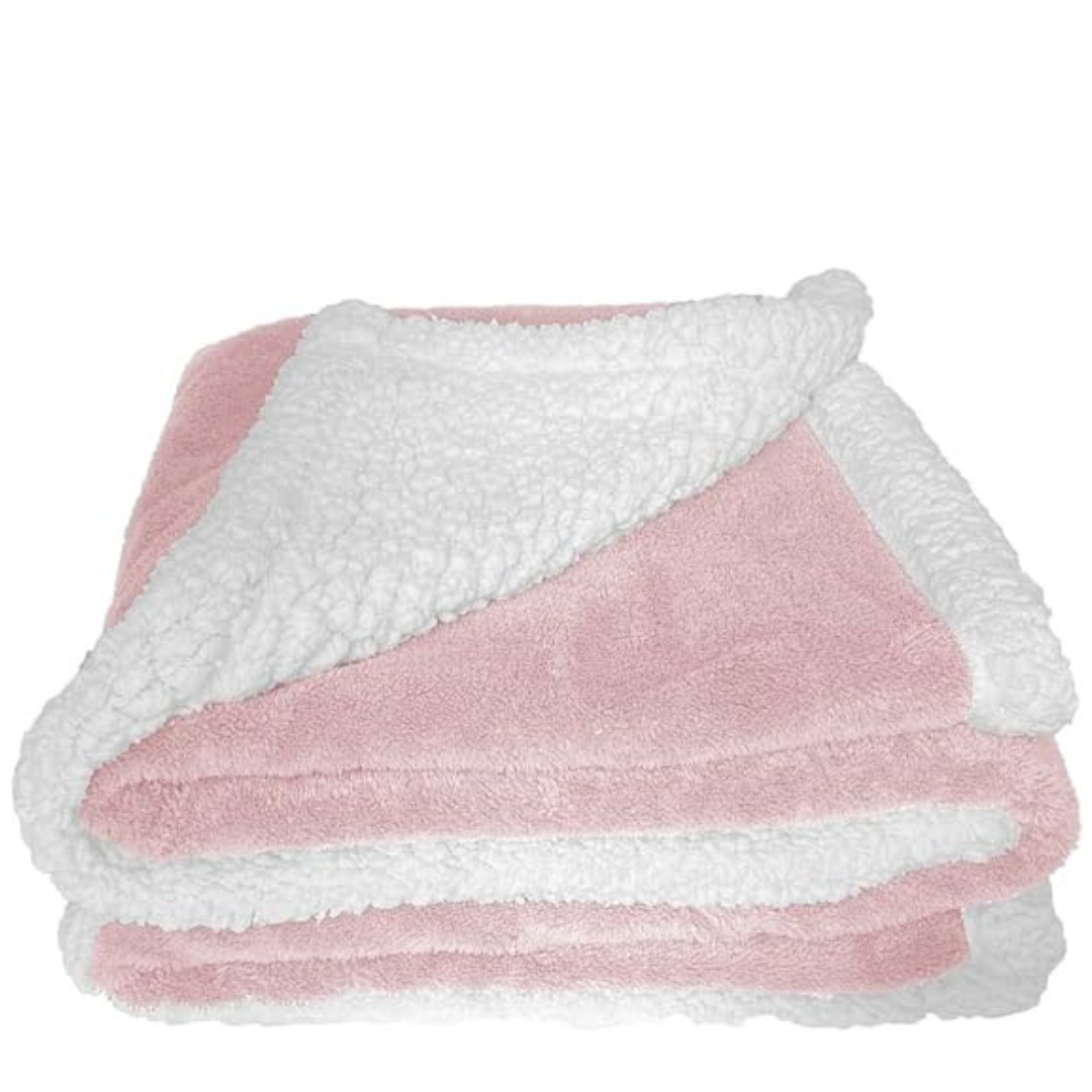 Cozcot Reversible Sherpa Fleece Flannel Throw Blanket