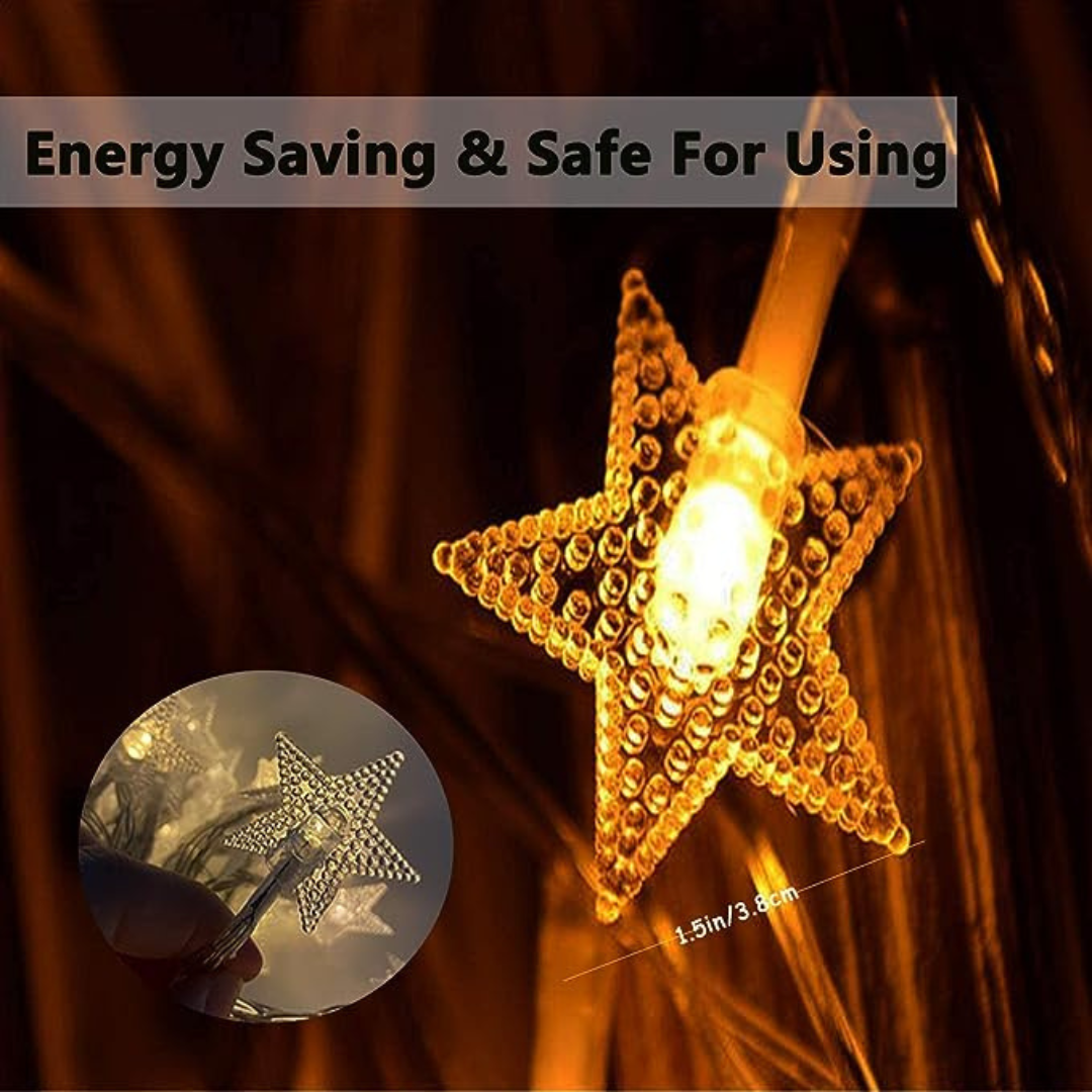 Star String Lights 32.8ft 50LED Battery Operated with 8 Modes Color Changing and Remote Control