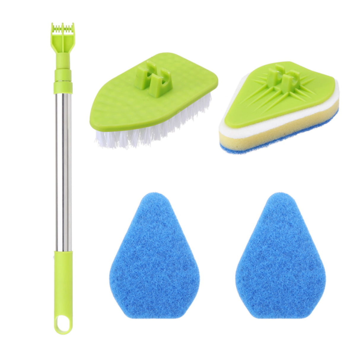 3 in 1 Scrub Cleaning Brush with 35 Inch Long Extendable Handle