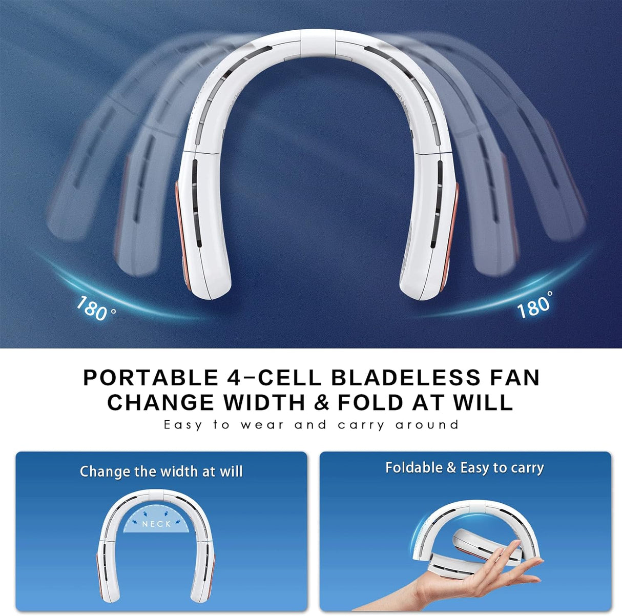 Bladeless Neck Fans, Wearable Personal Fan