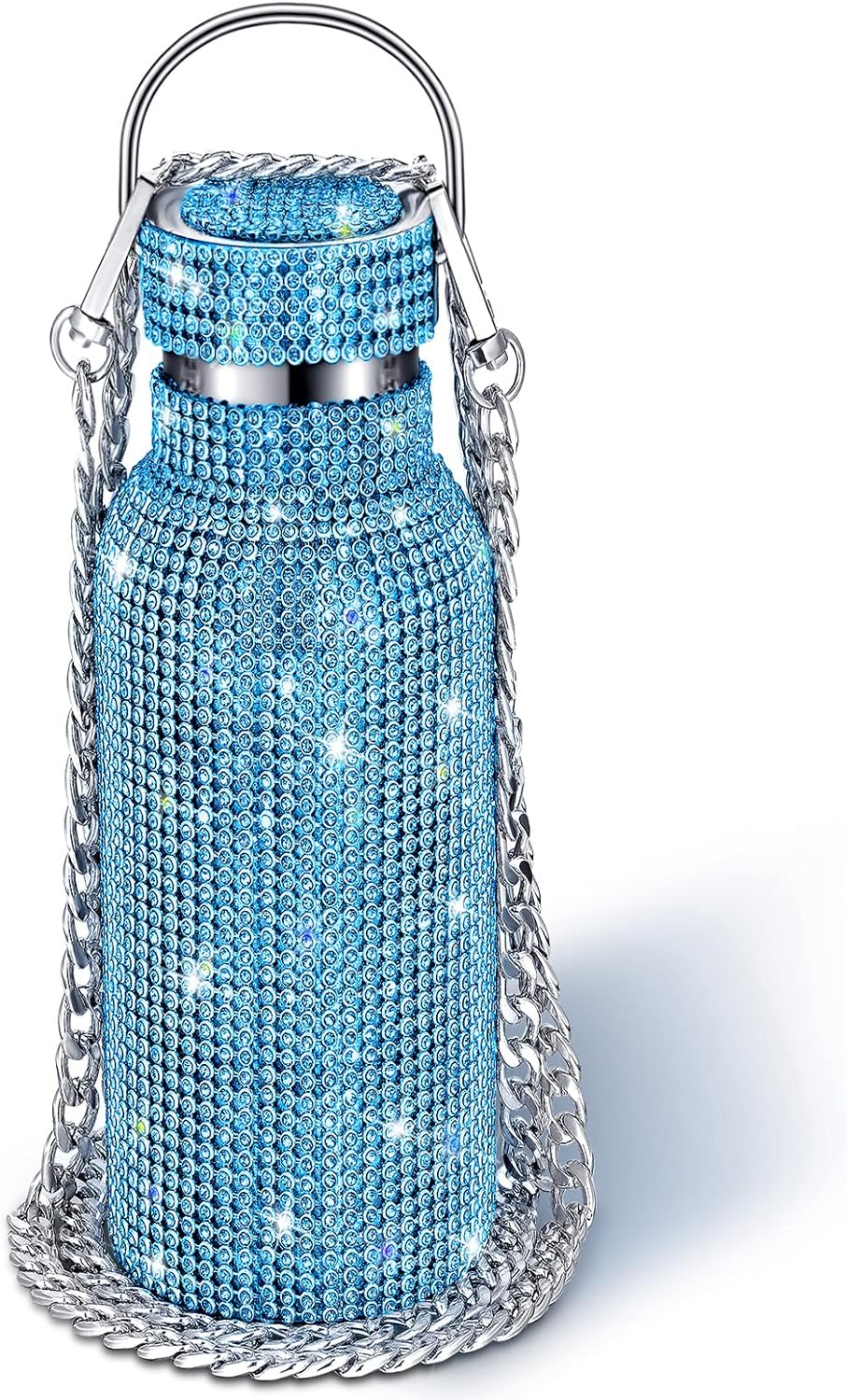 Sparkling Diamond Stainless Steel Insulated Tumbler with Chain