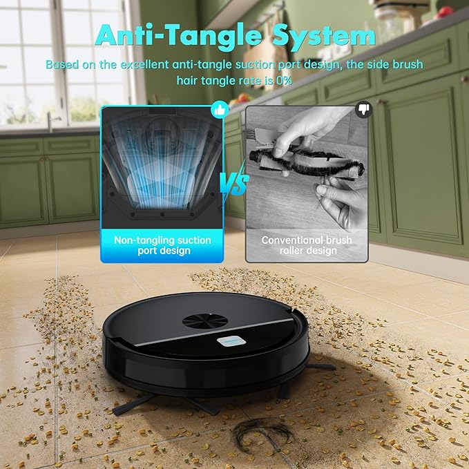 2 in 1 Ecohome Robot Vacuum and Mop Combo 3500Pa Powerful Suction with WiFi and Remote