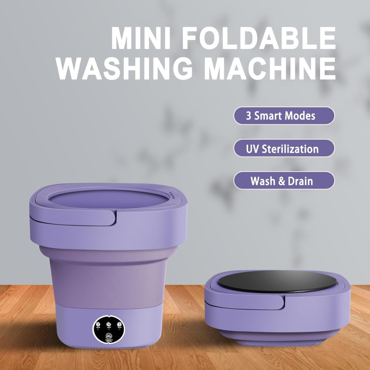 8L Collapsible Mini Foldable Washer and Spin Dryer