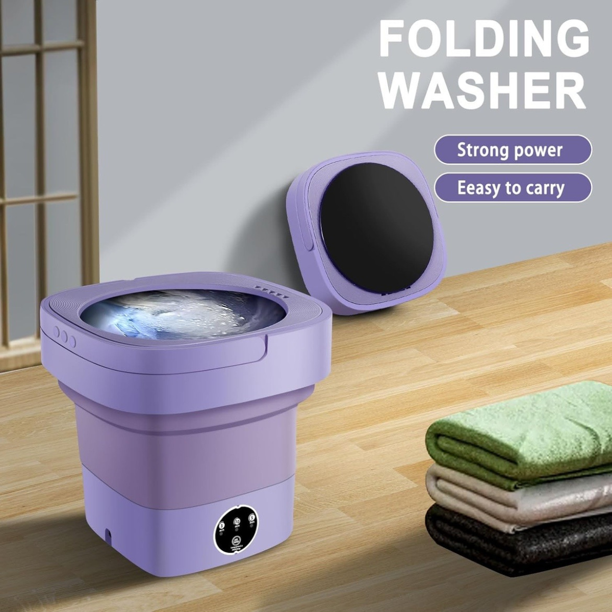 8L Collapsible Mini Foldable Washer and Spin Dryer