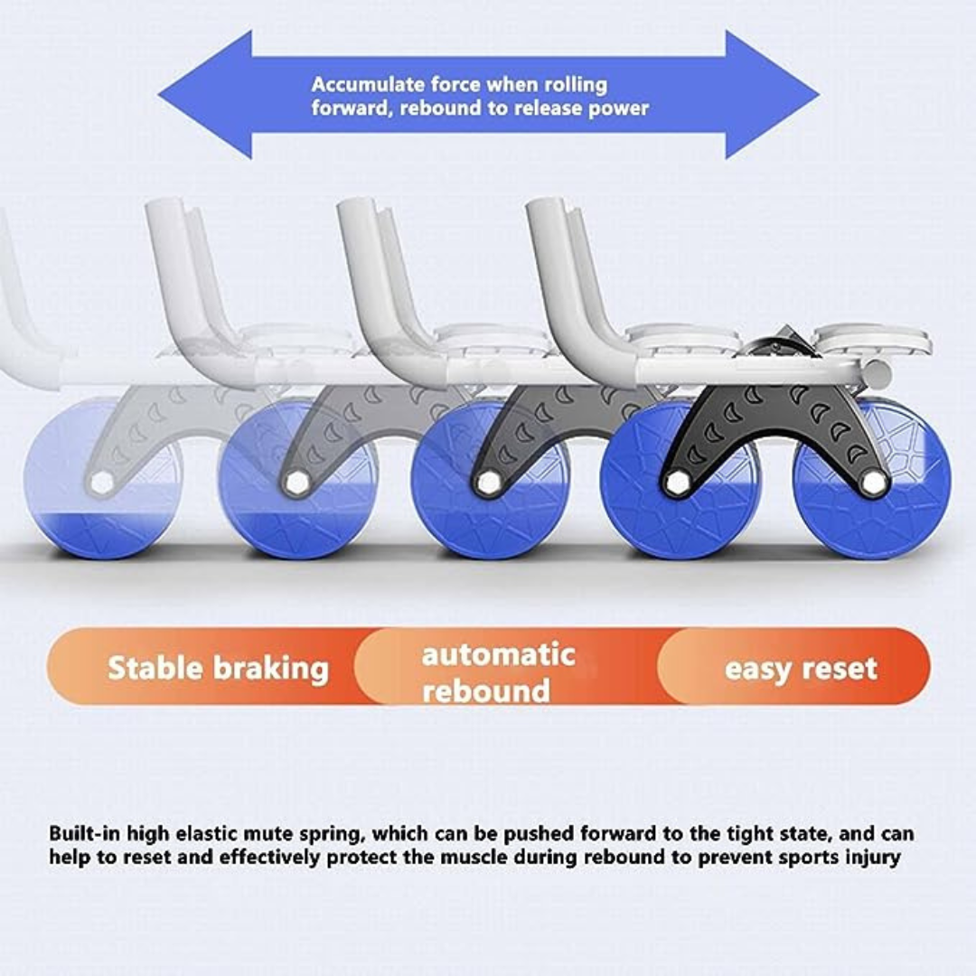Ab Core Strength Training Wheels with Elbow Support