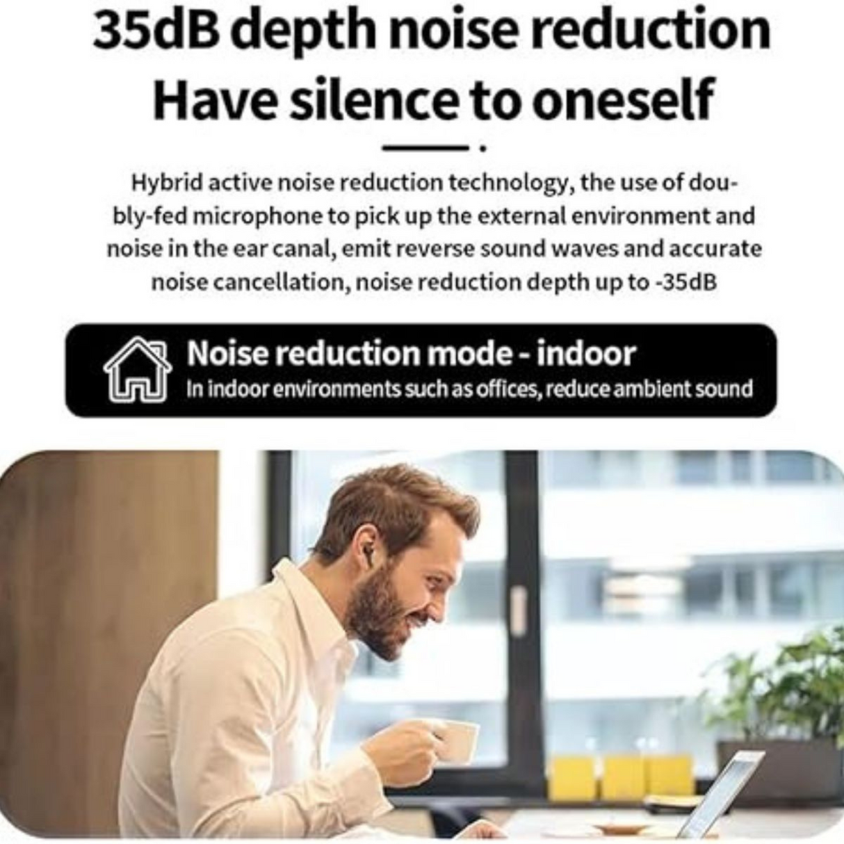 A9 Pro ENC Touch Screen TWS Noise Cancelling Earbuds