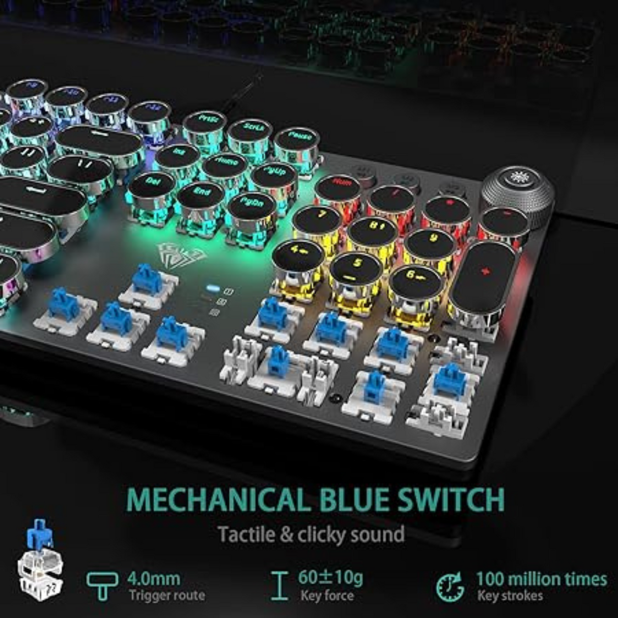 Aula F2088 Typewriter Style Mechanical Gaming Keyboard