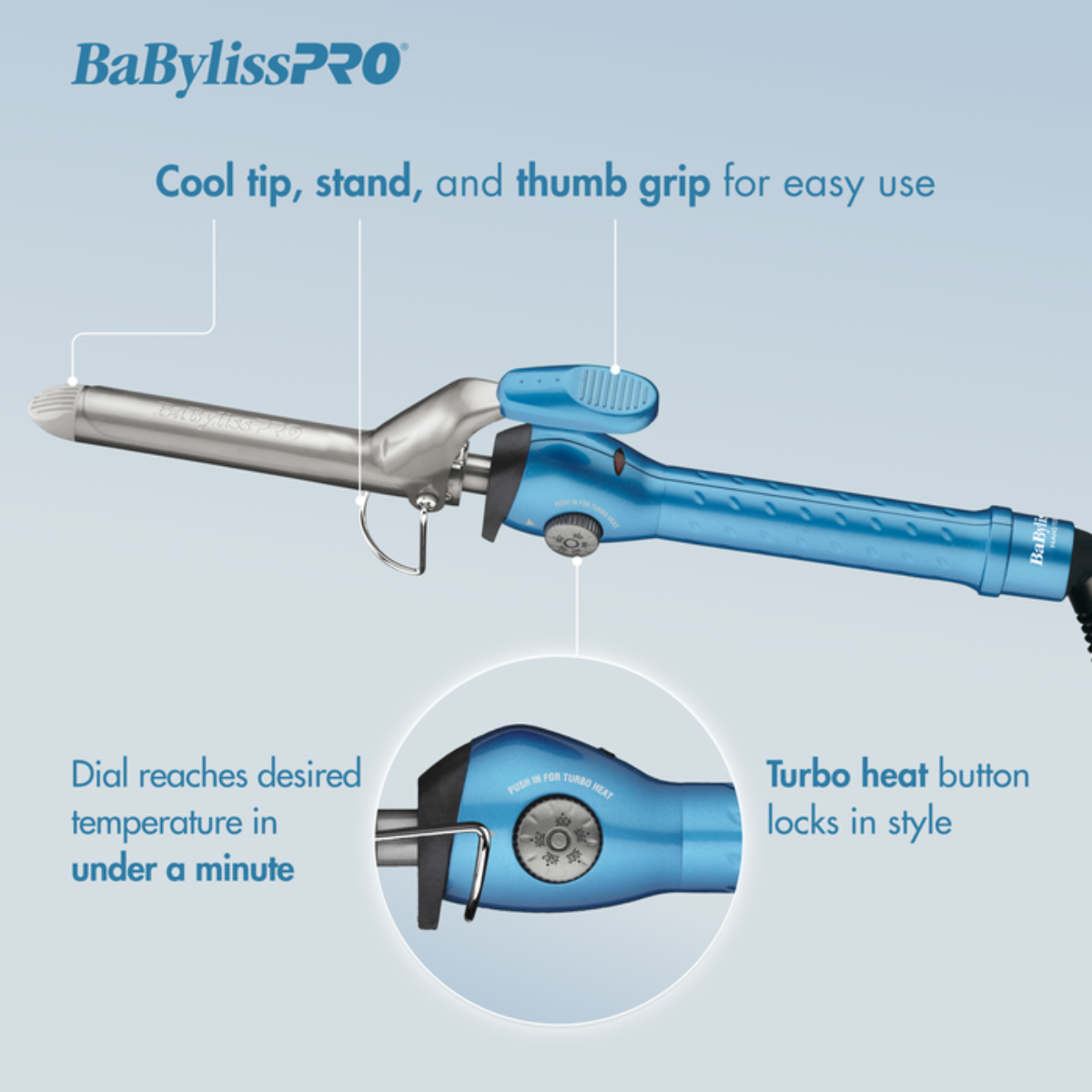 BabylissPRO Nano Titanium 1 Inch Spring Curling Iron