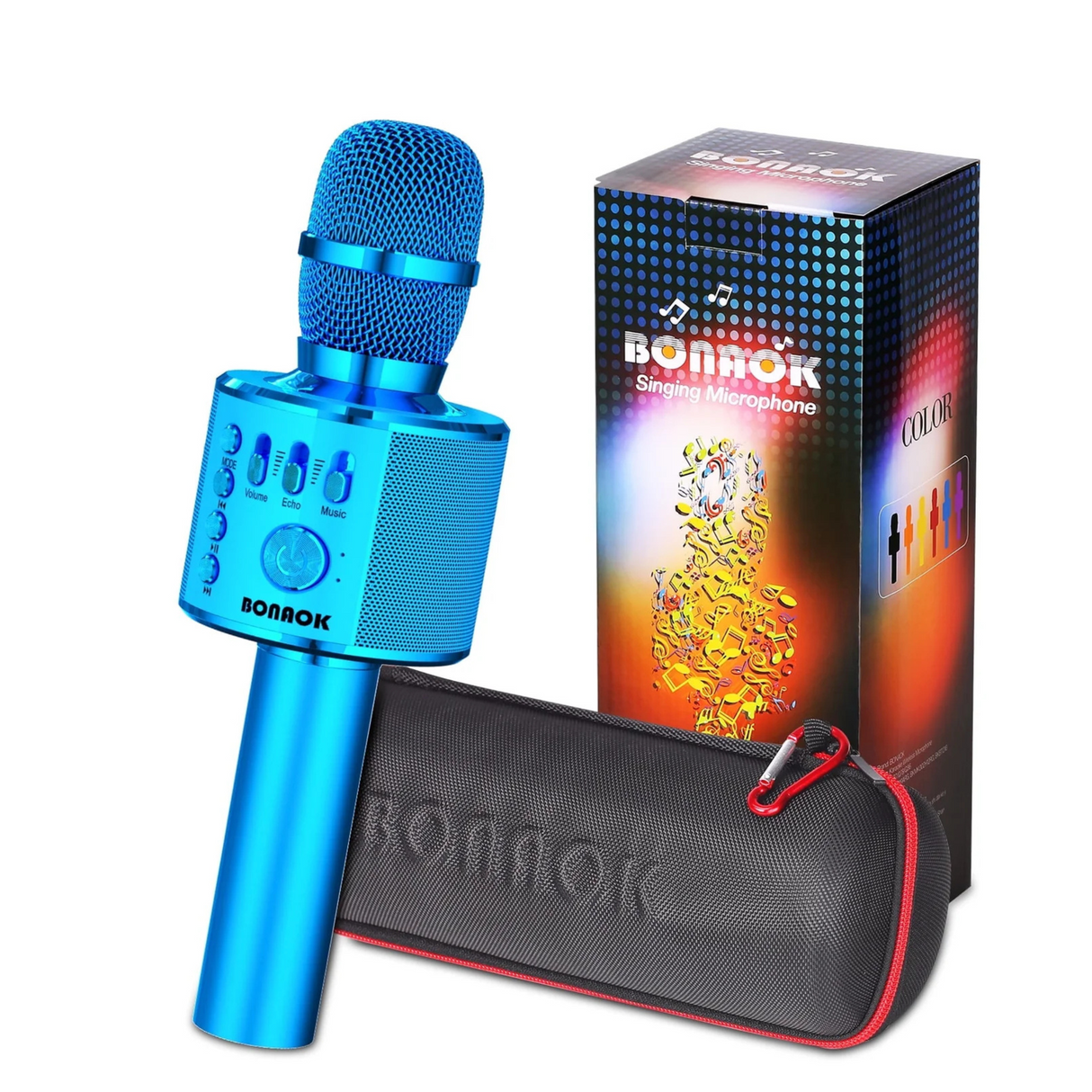 Bonaok 3-in-1 Portable Wireless Bluetooth Karaoke Microphone