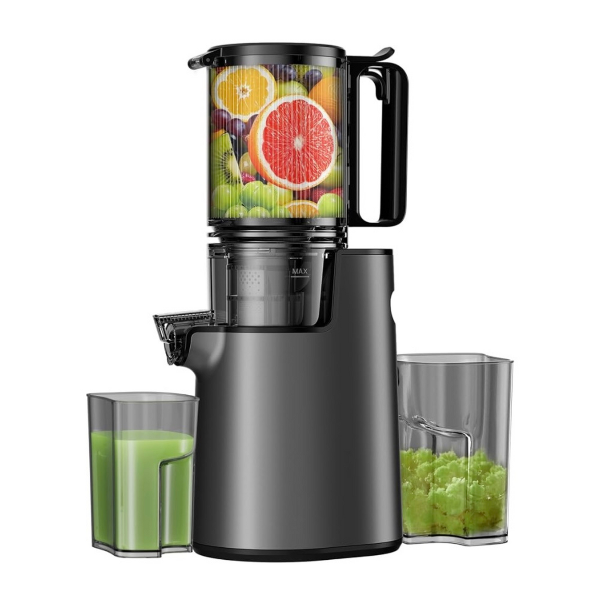 Cold Press Masticating Juicer with 5.4" Wide Feed Chute