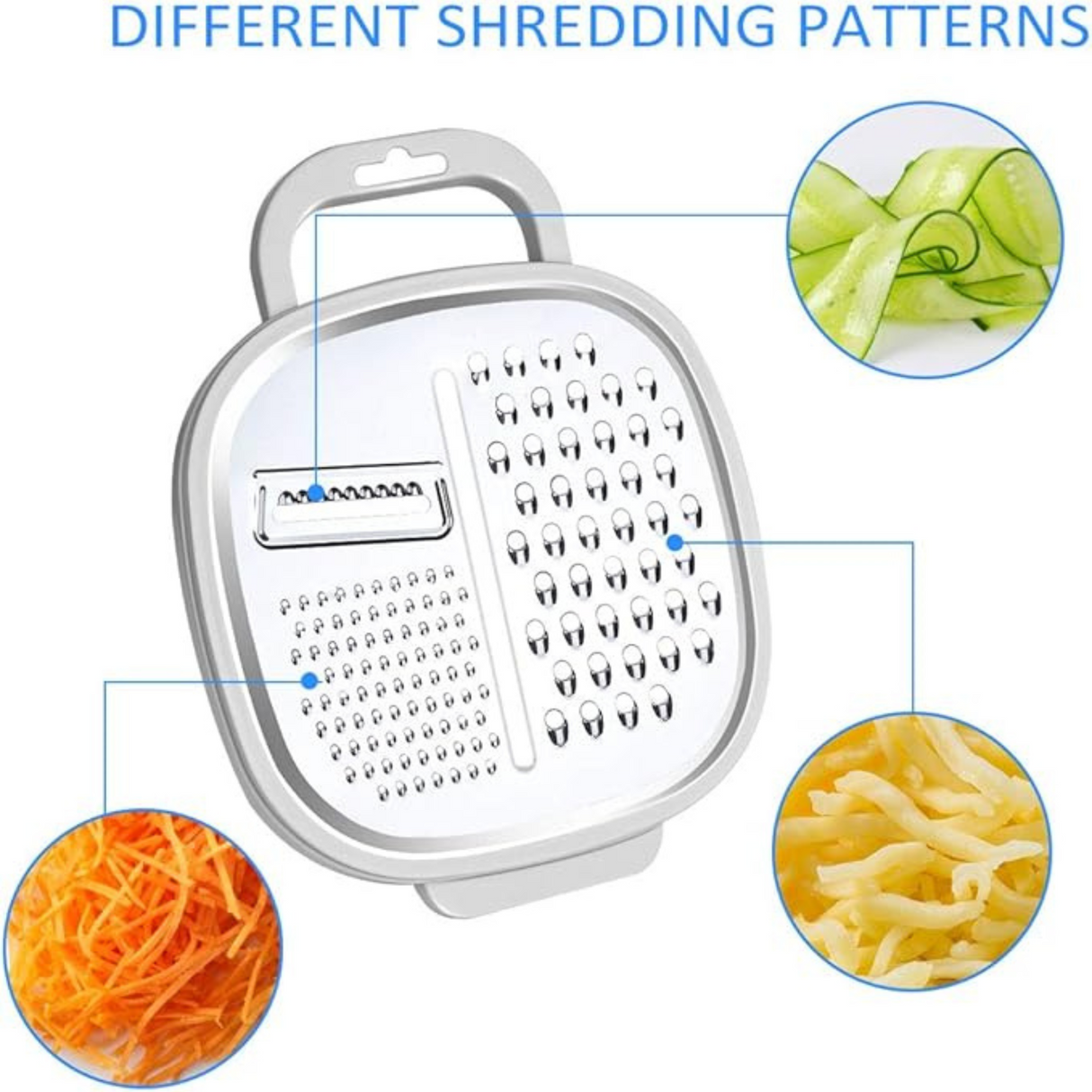 Debo Stainless Steel Cheese Grater with Lid and Detachable Storage Container