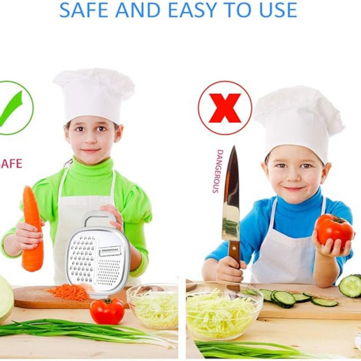 Debo Stainless Steel Cheese Grater with Lid and Detachable Storage Container