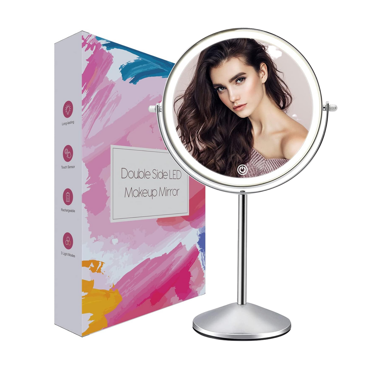 Double Side Rechargeable LED Makeup Mirror