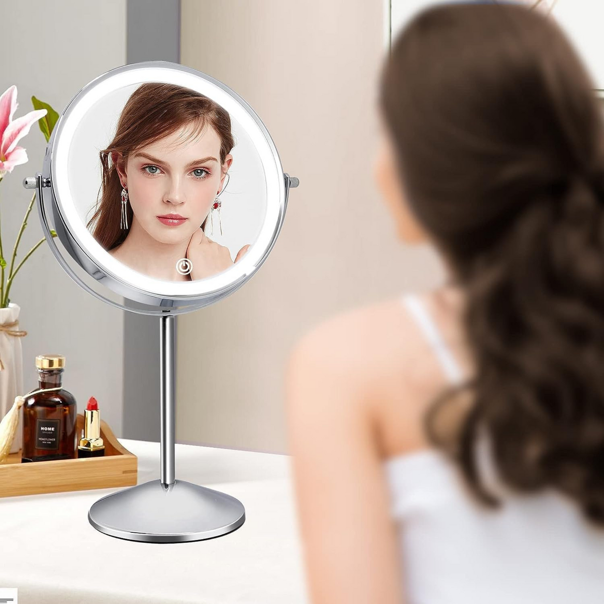Double Side Rechargeable LED Makeup Mirror