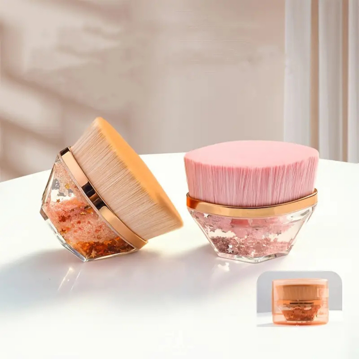 Flat Top Liquid Quicksand Handle Foundation Brush