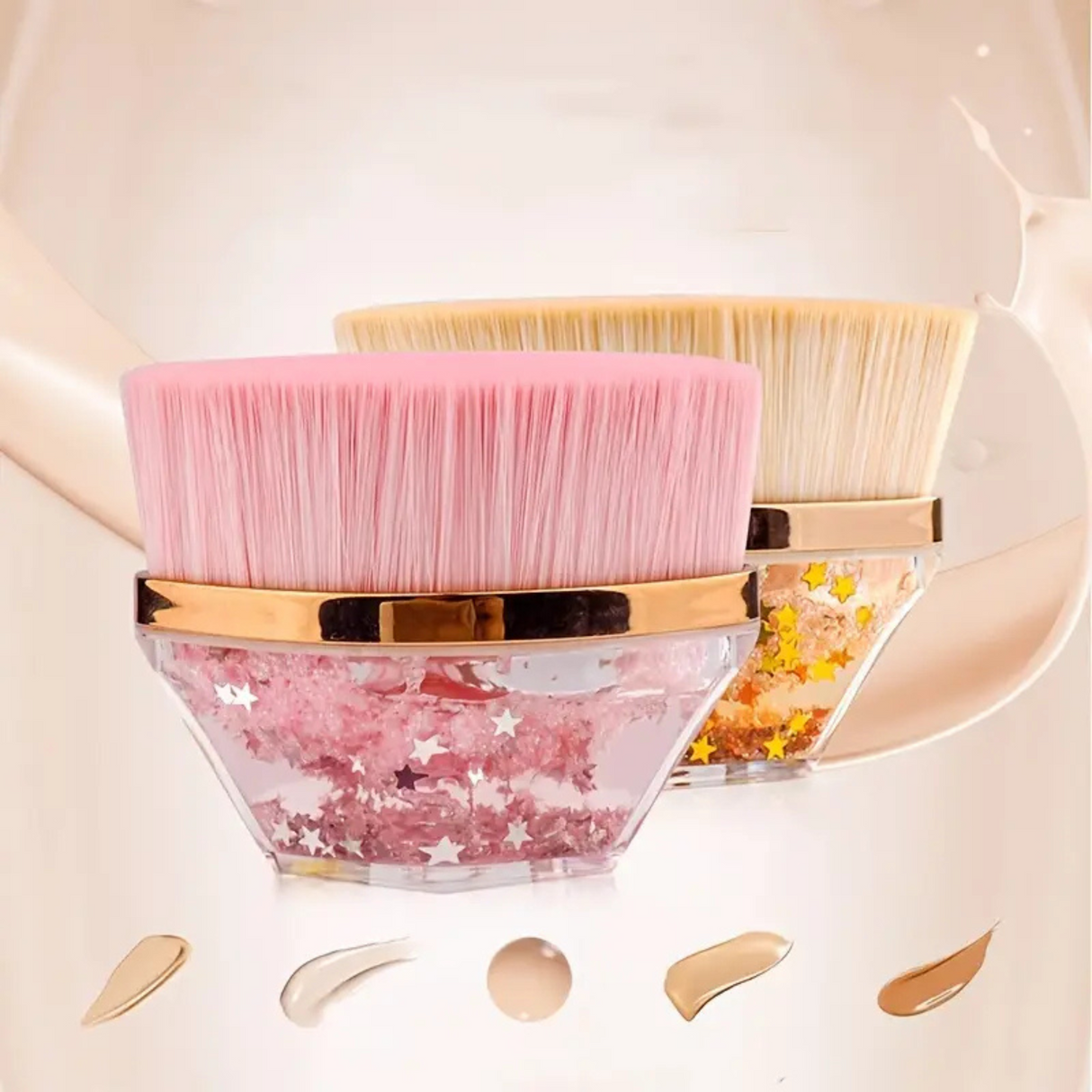 Flat Top Liquid Quicksand Handle Foundation Brush