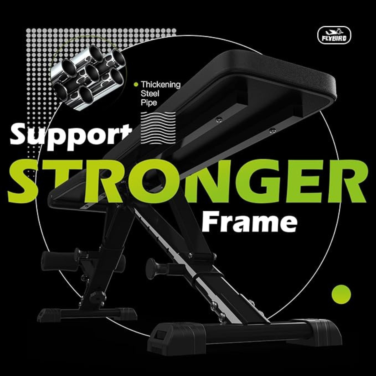 Flybird Adjustable Weight Strength Training Bench for Full Body Workout