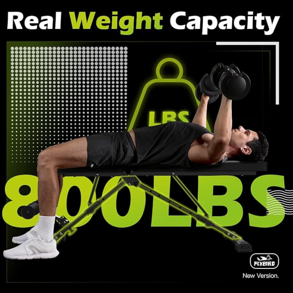 Flybird Adjustable Weight Strength Training Bench for Full Body Workout