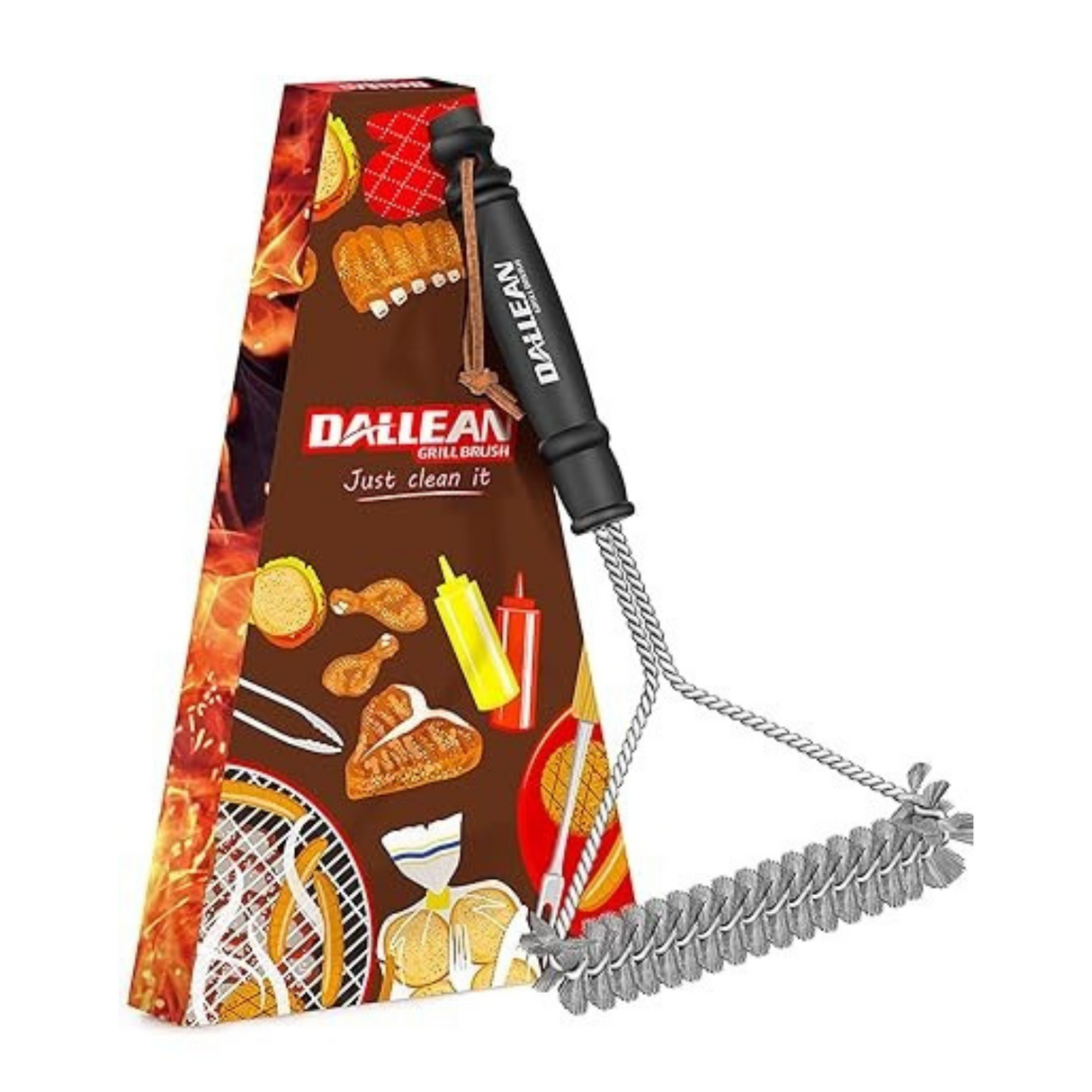 BBQ Grill Cleaning Brush Durable Rust Resistant Bristles