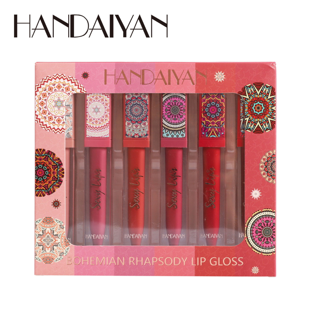 Handaiyan 6 piece Bohemian Rhapsody Lip Gloss Set
