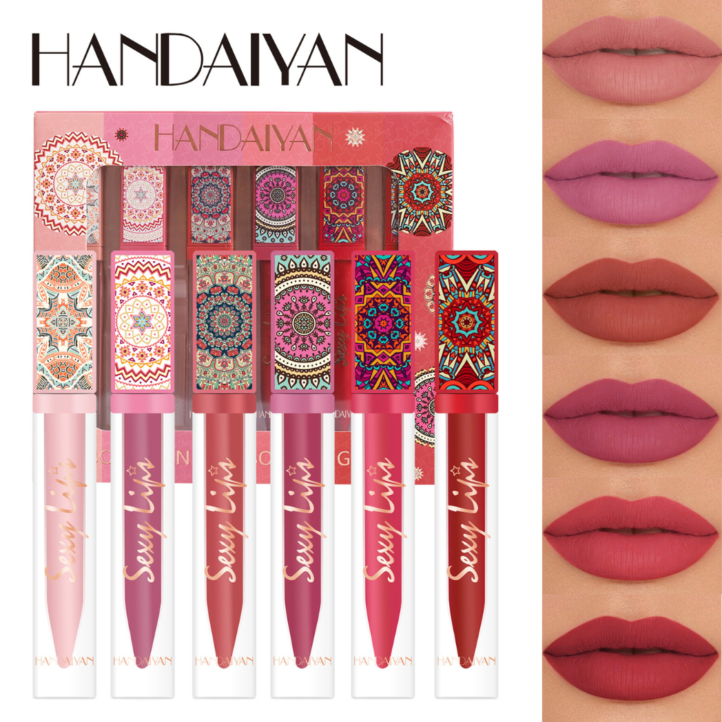 Handaiyan 6 piece Bohemian Rhapsody Lip Gloss Set