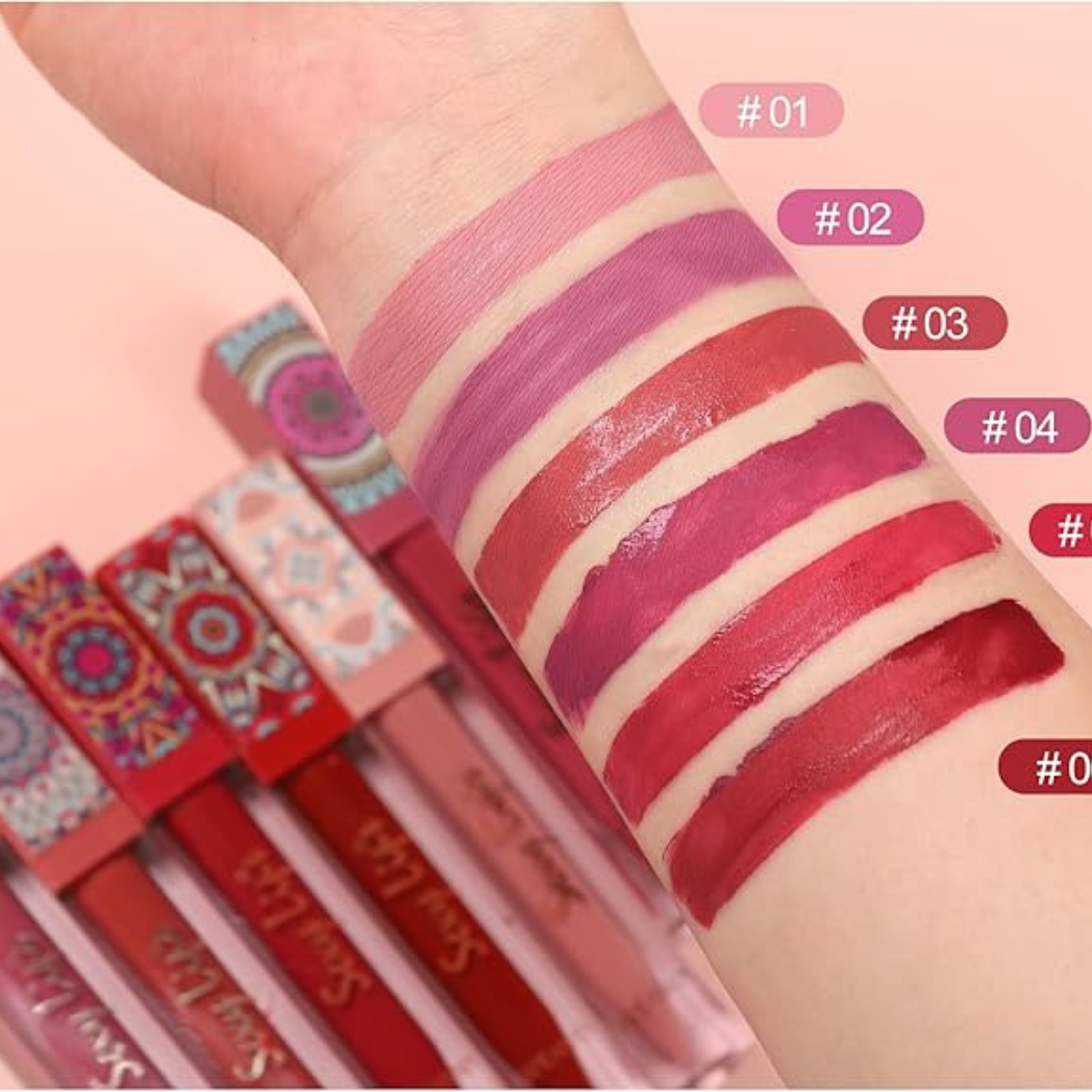 Handaiyan 6 piece Bohemian Rhapsody Lip Gloss Set