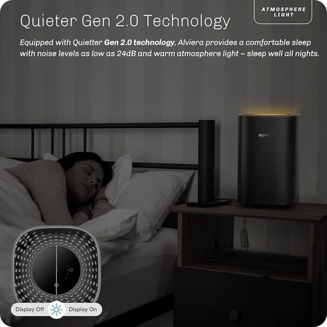 Hynik Alviera Air Purifier with H13 True HEPA Filter 24db Filtration System