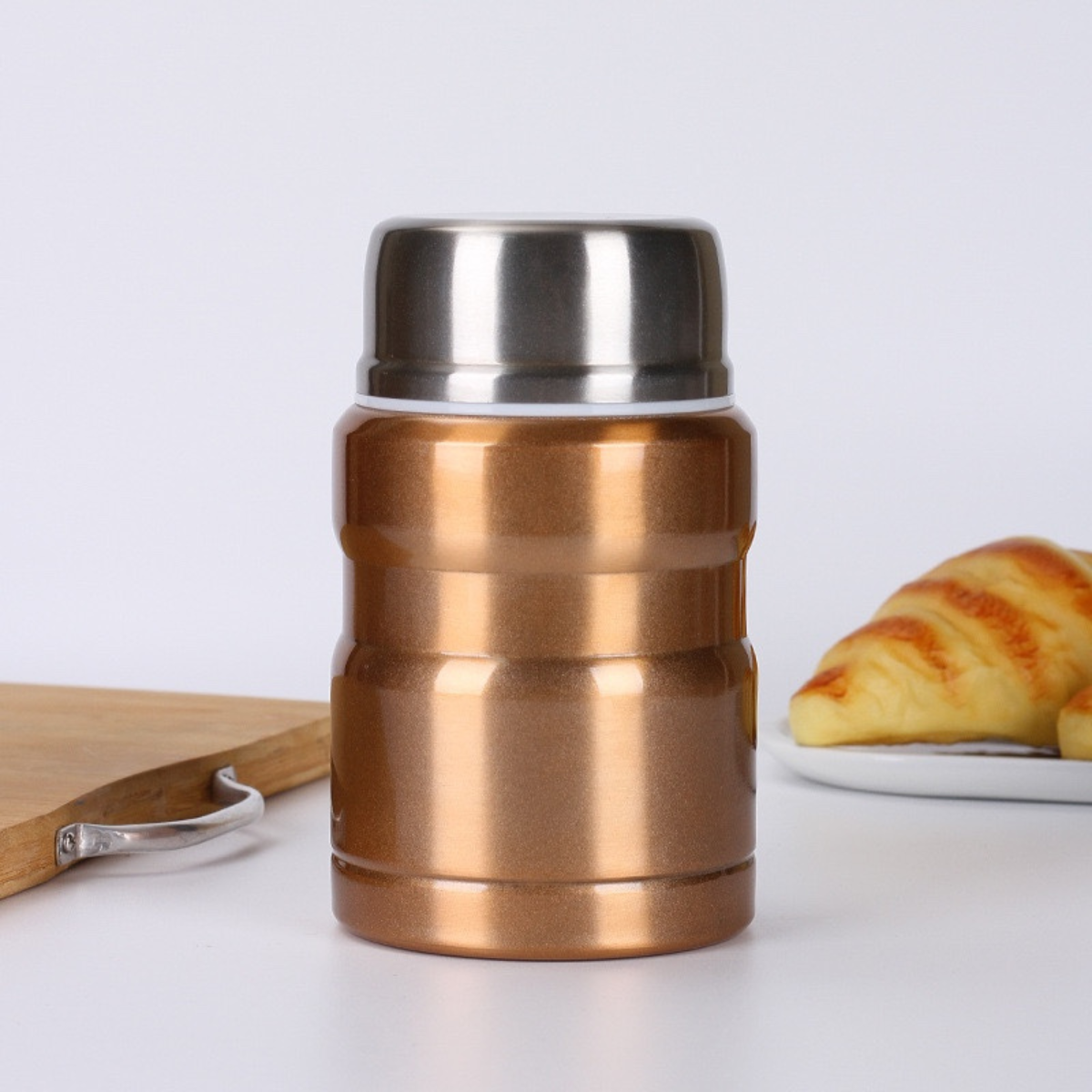 Insulated Food Jar Container Stainless Steel with Spoon 750ml