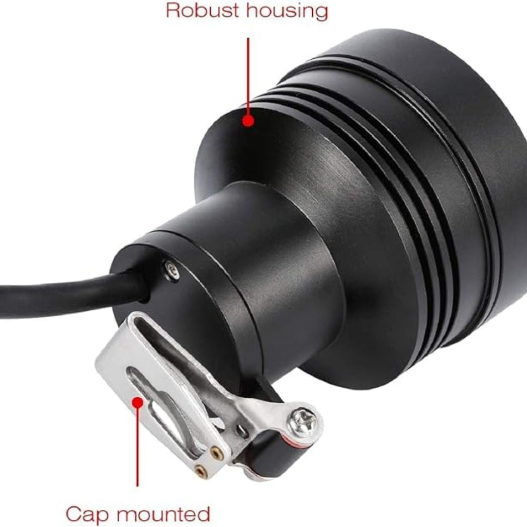 LED Rechargeable Hunting Headlamp with Camo Hat