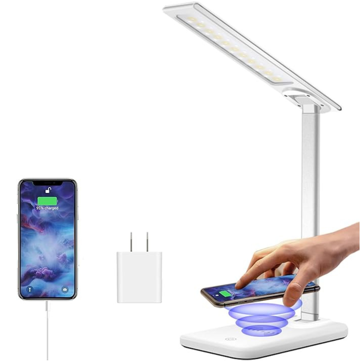 LED Touch Lamp with Wireless Charger
