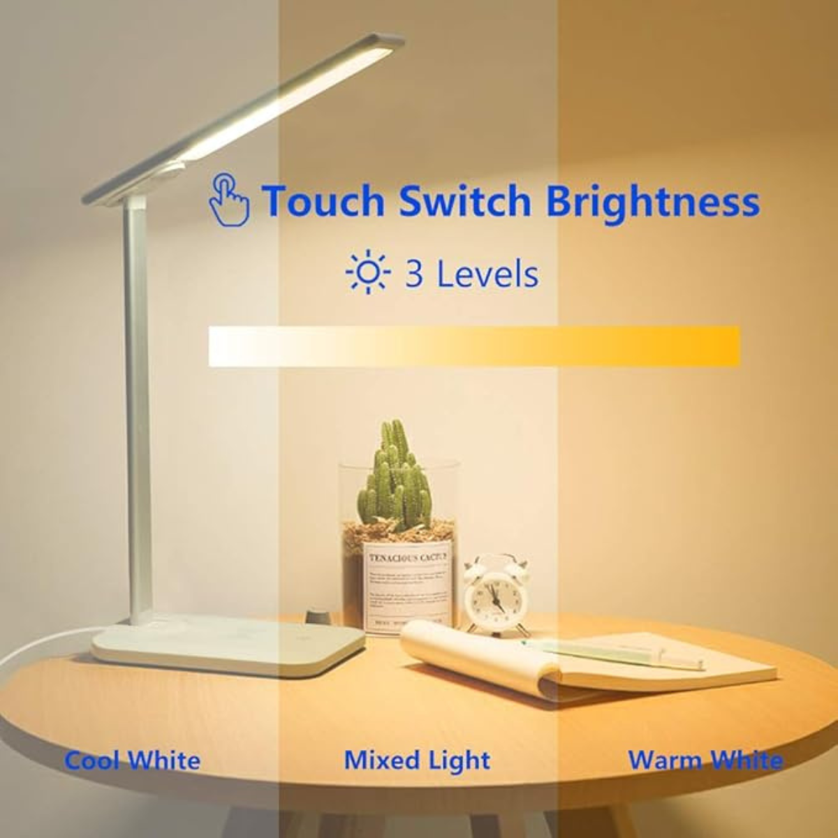 LED Touch Lamp with Wireless Charger