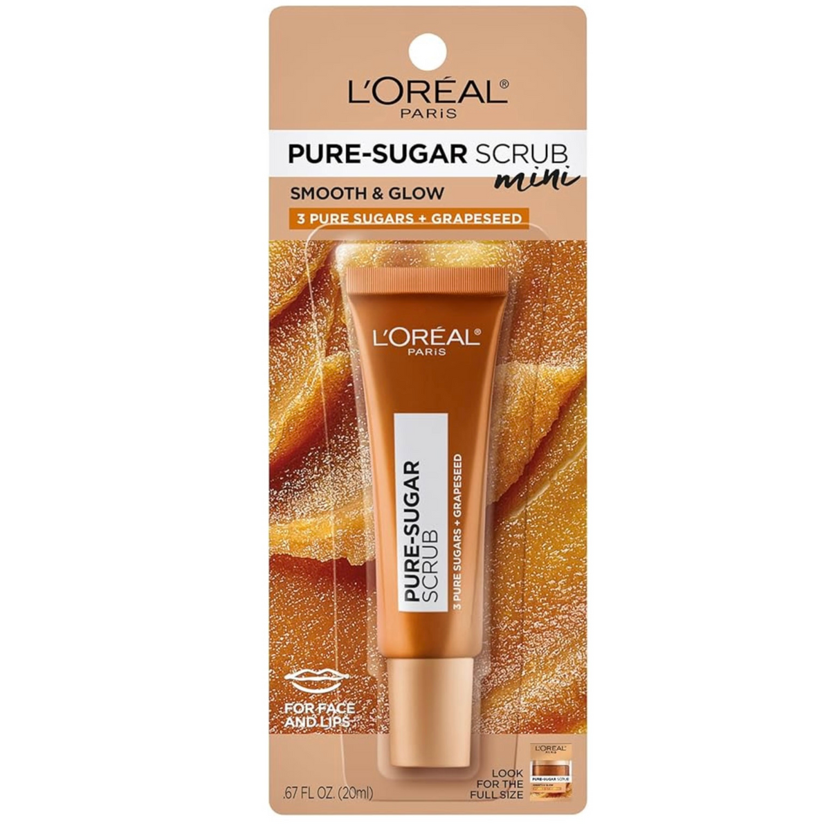 L'Oreal Paris Smooth & Glow Mini Pure Sugar Scrub with Grapeseed