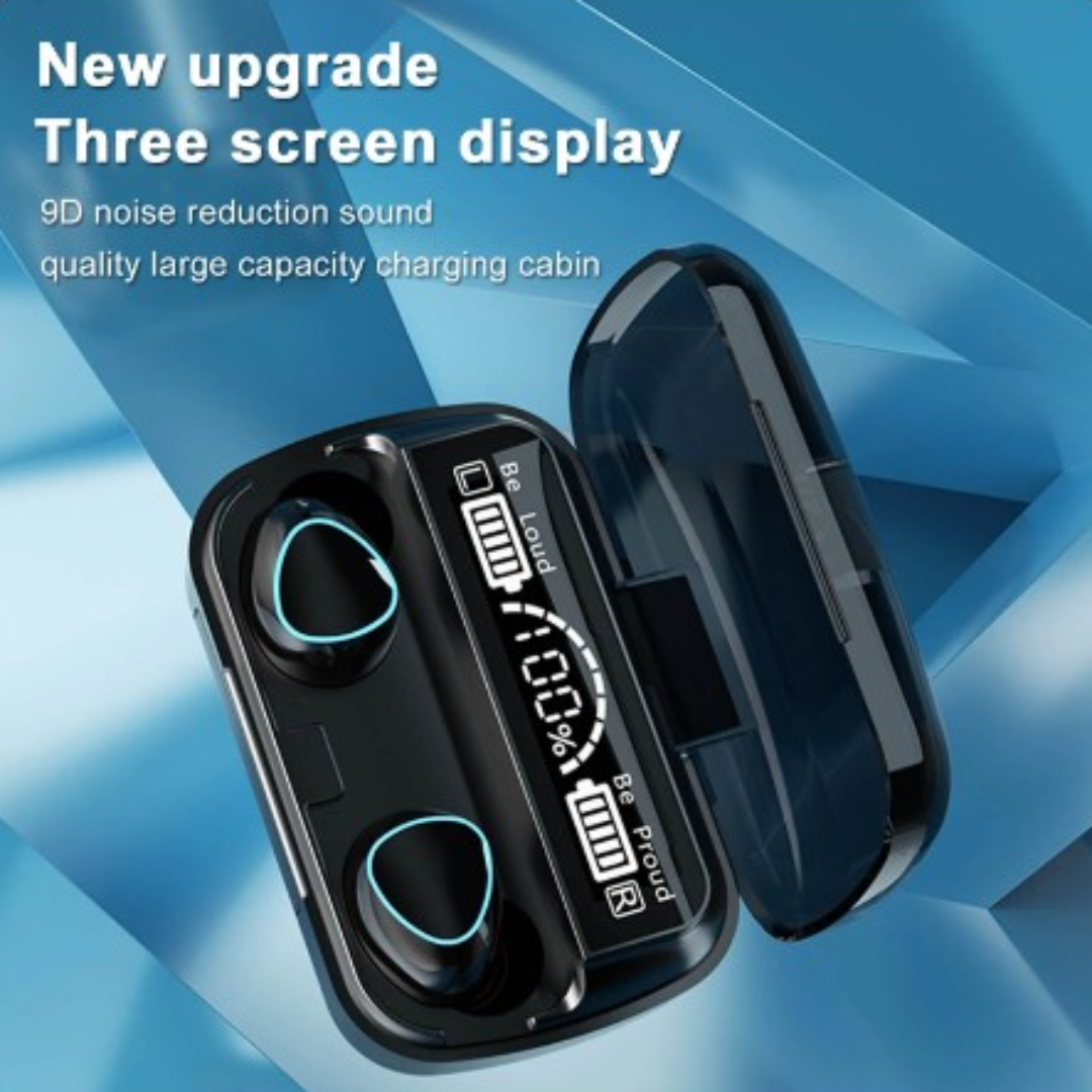 M10 Wireless Mini Earbuds IPX7 Waterproof LED Display