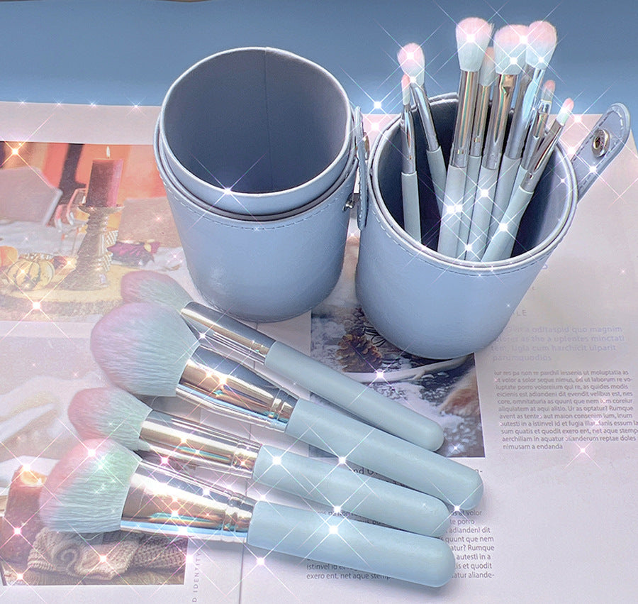 11 Piece Makeup Brush Set With Storage Bucket