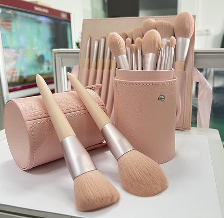 11 Piece Makeup Brush Set With Storage Bucket