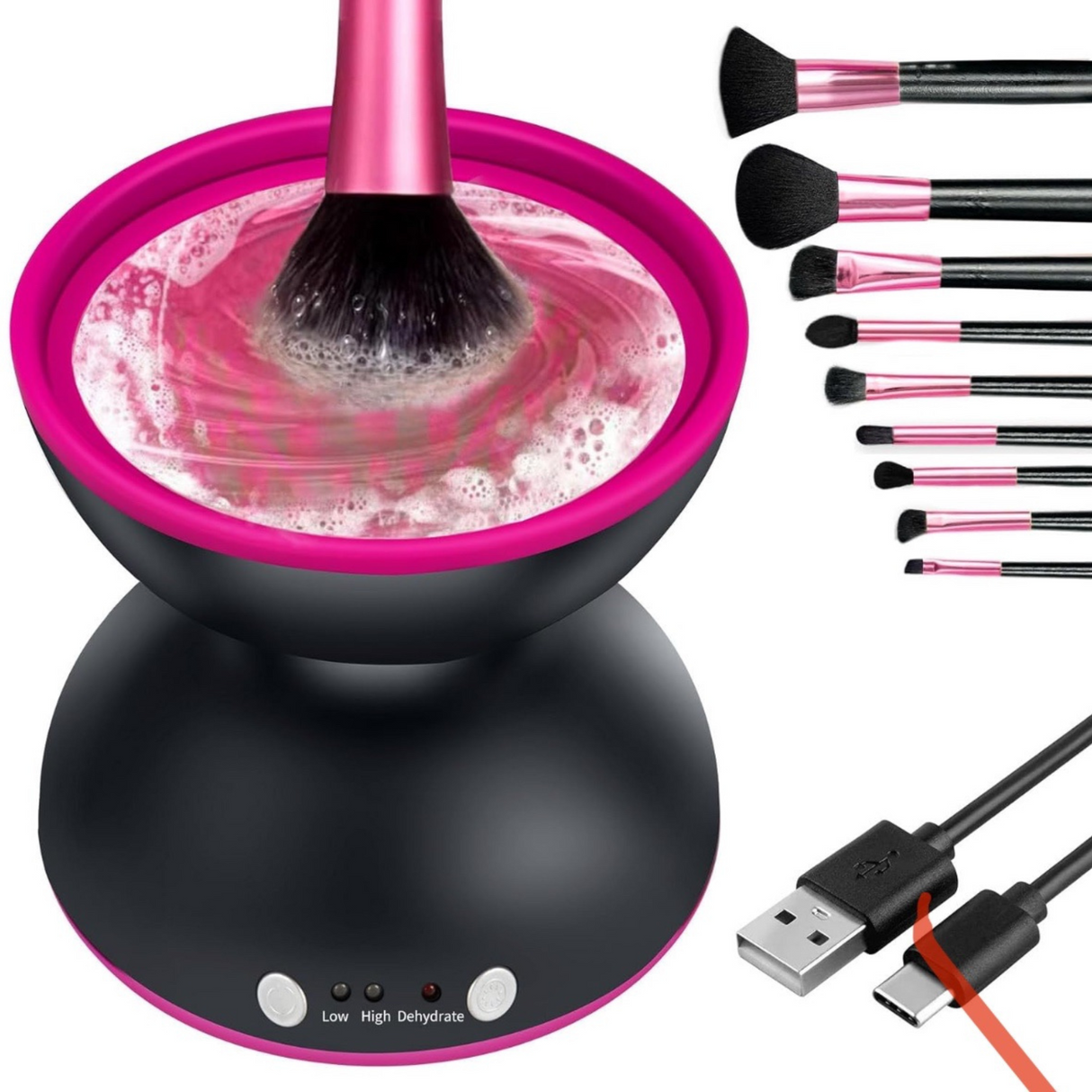 Portable Electric Makeup Brush Cleaner Machine