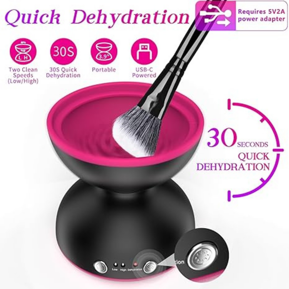 Portable Electric Makeup Brush Cleaner Machine