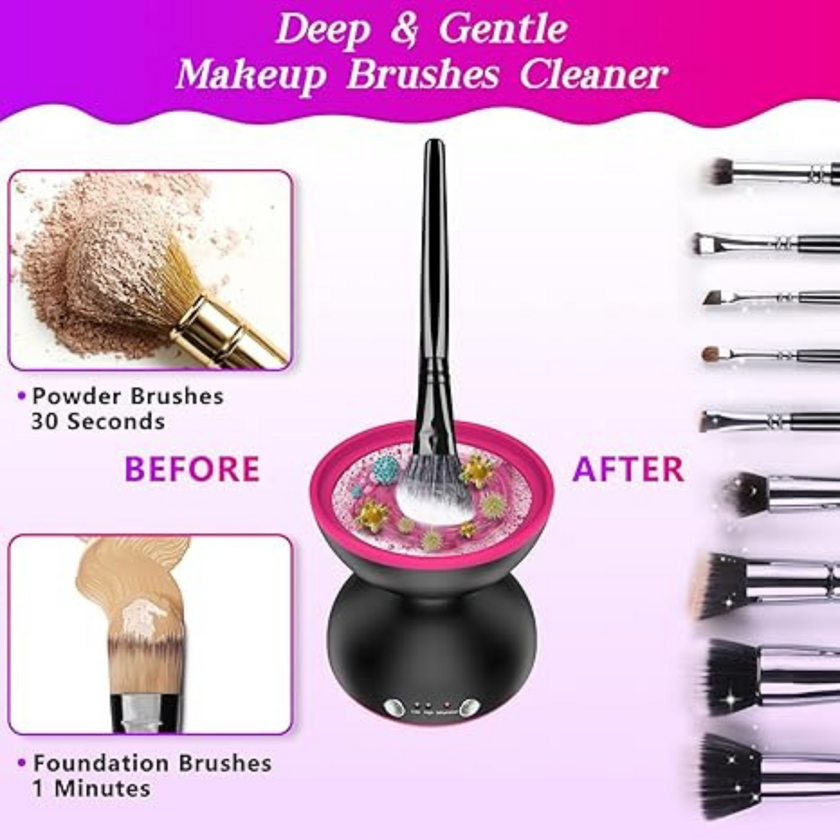 Portable Electric Makeup Brush Cleaner Machine