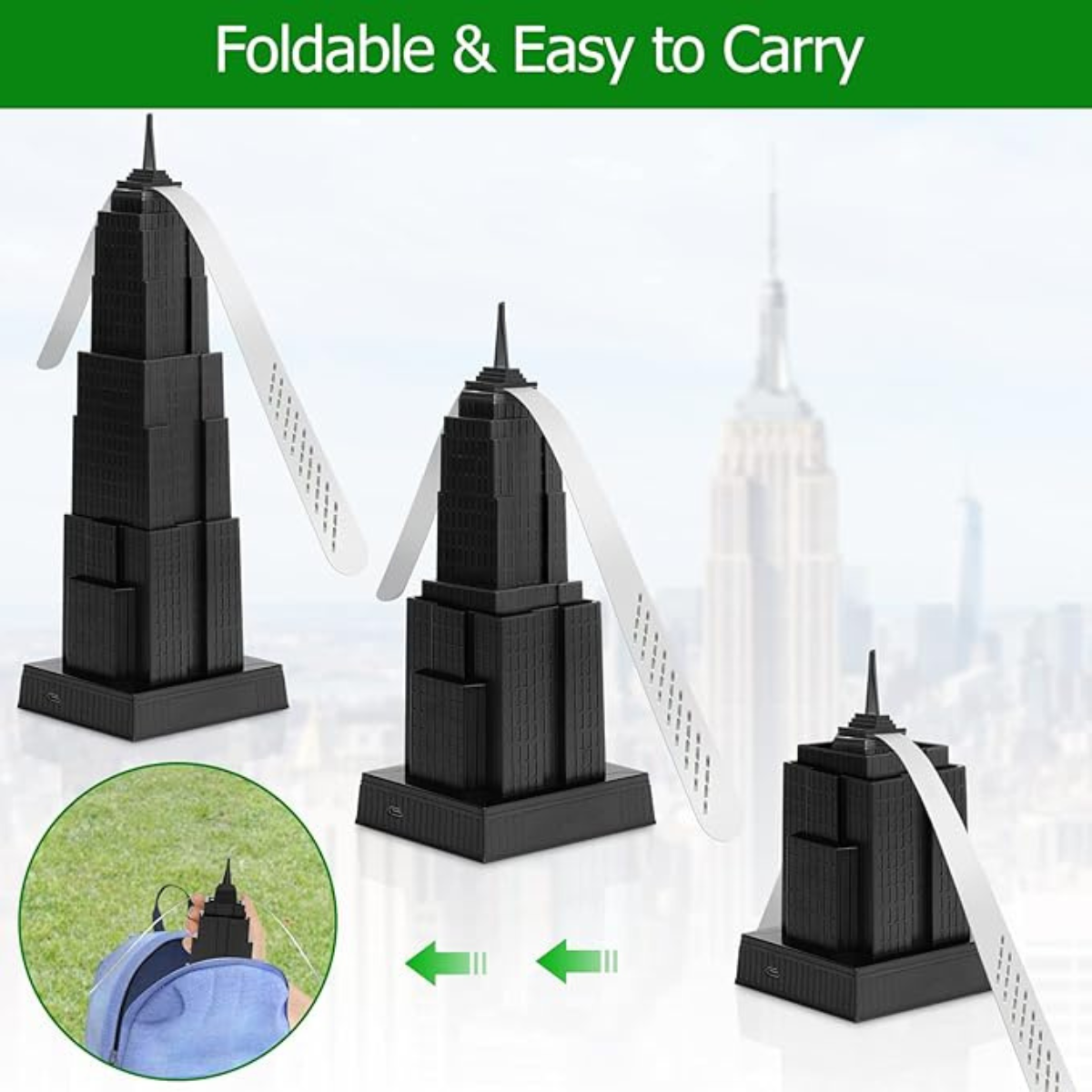 Portable Fly Repellent Fan with Holographic Blades USB or Batteries Powered (2 Pack)