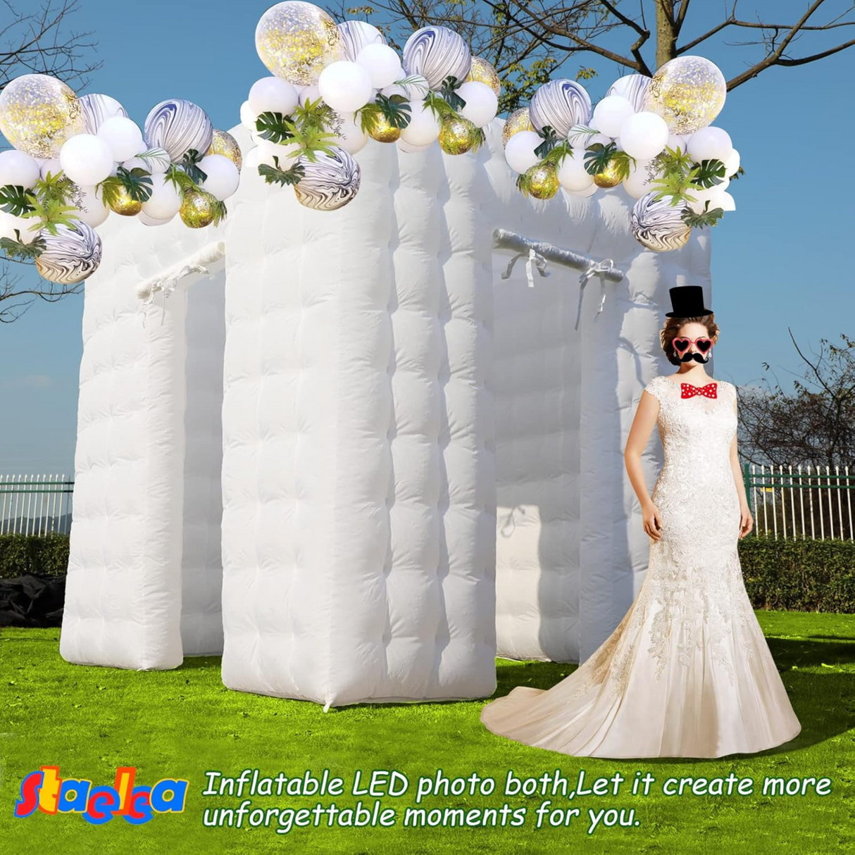 Portable Inflatable LED Photo Booth Tent with Air Blower