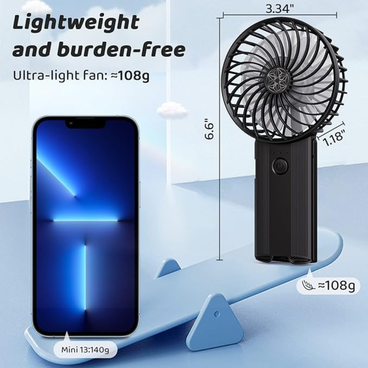 Portable Rechargeable Handheld Fan