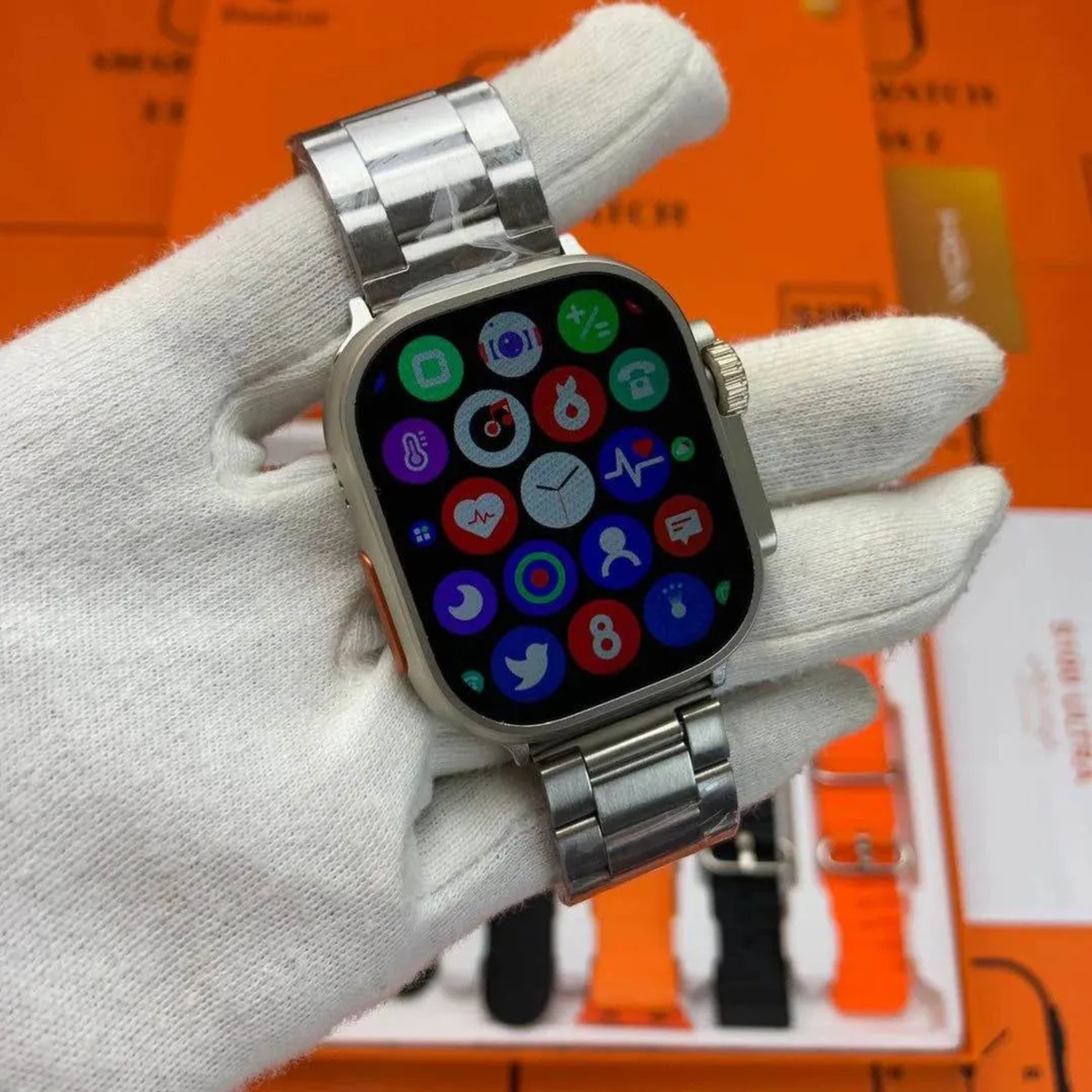 S100 Ultra 2 Smartwatch 7 IN 1 Watch Straps 2.2 HD Amoled Circular Screen with Protective Case